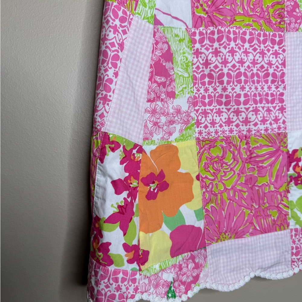 Lilly Pulitzer Pink and White Quilted Style Mini Skirt - Picture 9 of 16